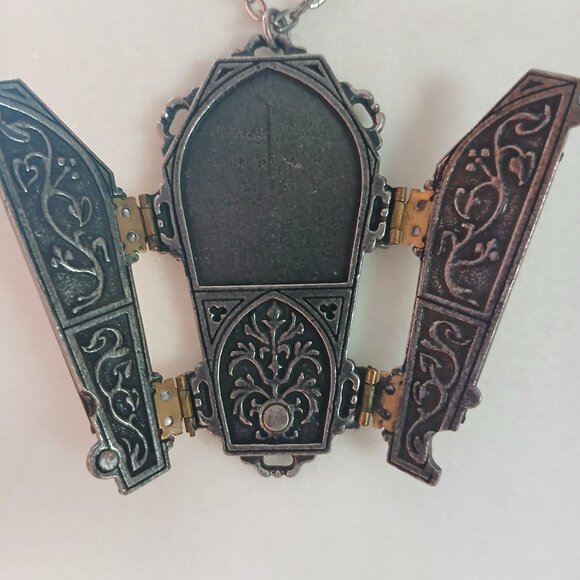 Alchemy Gothic Coffin Locket Pendant Goth Halloween Witchy - Picture 3 of 3